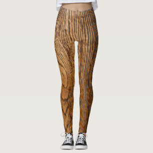 Leggings Vieja mirada de madera del grano