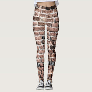 Leggings Viejo fondo del grunge de la pared de ladrillo