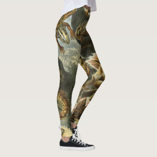 Leggings Viejo ilustracion Lacertilia de la moda de Ernst
