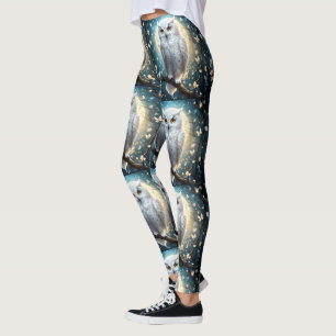 Leggings Vigilia lunar: Lechuza Blanca