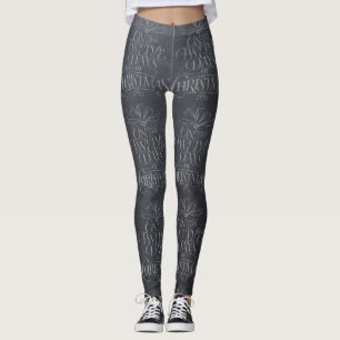 Leggings Villancico del navidad de las letras de la