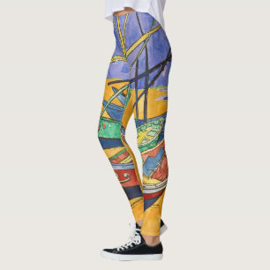 Leggings Vincent van Gogh - Barcas de Pesca en la Playa