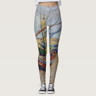 Leggings Vincent van Gogh - Barcas de Pesca en la Playa
