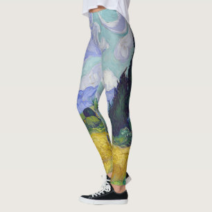Leggings Vincent Van Gogh - Campo de trigo con cipreses