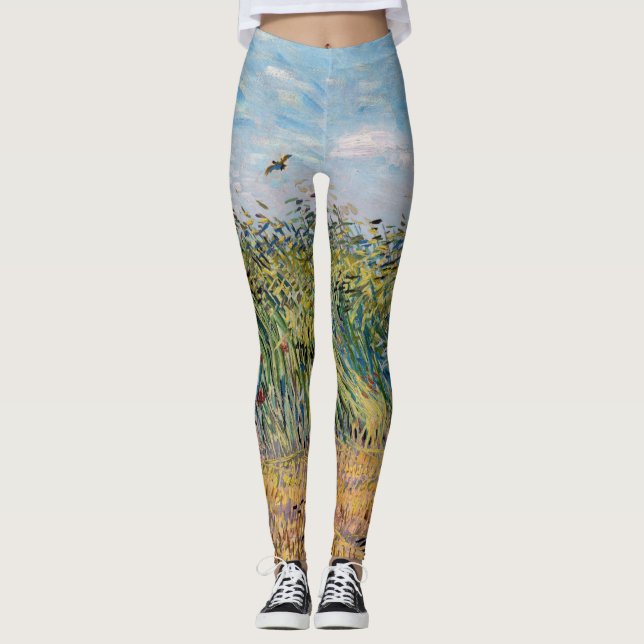 Leggings Vincent van Gogh - Campo de Trigo con un Lark (Anverso)