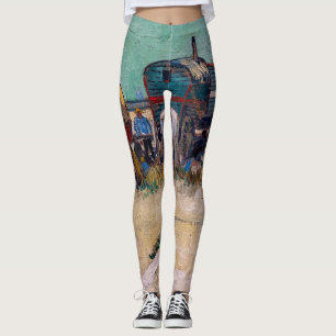 Leggings Vincent Van Gogh - Caravanas, campo gitano cerca d