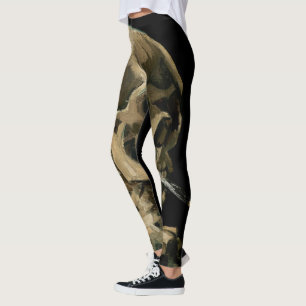 Leggings Vincent van Gogh - Cráneo con cigarrillo encendido