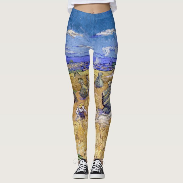 Leggings Vincent van Gogh - Cuestas de trigo con raperos (Anverso)