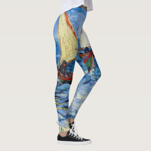 Leggings Vincent van Gogh - El paisaje marino de Saintes-Ma