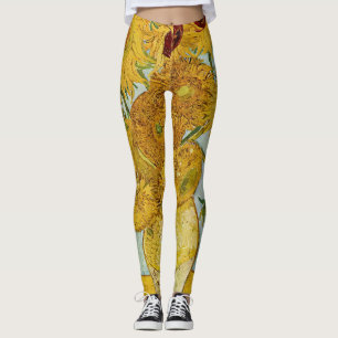 Leggings Vincent Van Gogh - Jarrón con doce girasoles