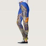 Leggings Vincent van Gogh - La Iglesia de Auvers<br><div class="desc">Iglesia de Auvers / l'Eglise à Auvers-sur-oise por Vincent Van Gogh en 1890</div>