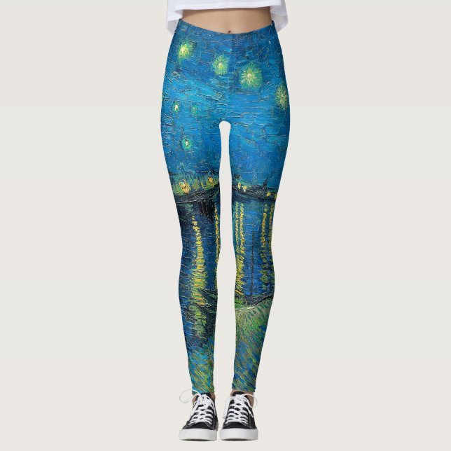 Leggings Vincent Van Gogh Noche estrellada sobre el Ródano (Anverso)