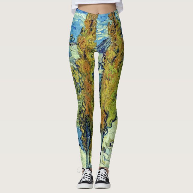 Leggings Vincent Van Gogh Two Poplars en Saint-Rémy (Anverso)