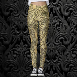 Leggings Viñeta de William Morris, patrones textiles de épo
