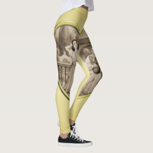 Leggings Viñeta Romance, hombre y mujer, oro