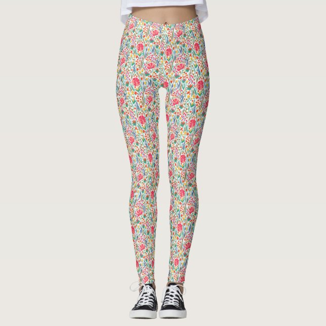 Leggings Vingage Summer Wildflowers Meadow (Anverso)