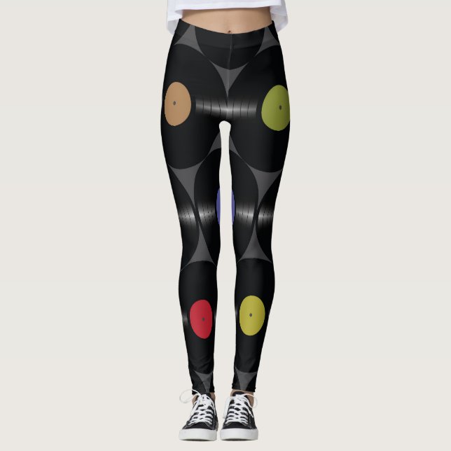 Leggings Vinilo Geométrico: Sencillo Fondo Sin Marea. (Anverso)