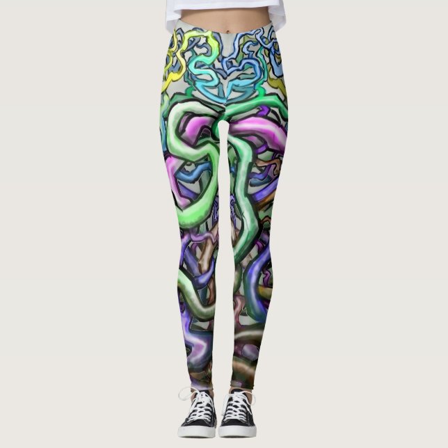 Leggings Vinos arcoiris torcidos (Anverso)