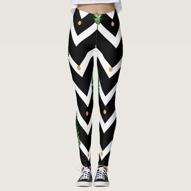 Leggings Vinos florales tropicales (Anverso)