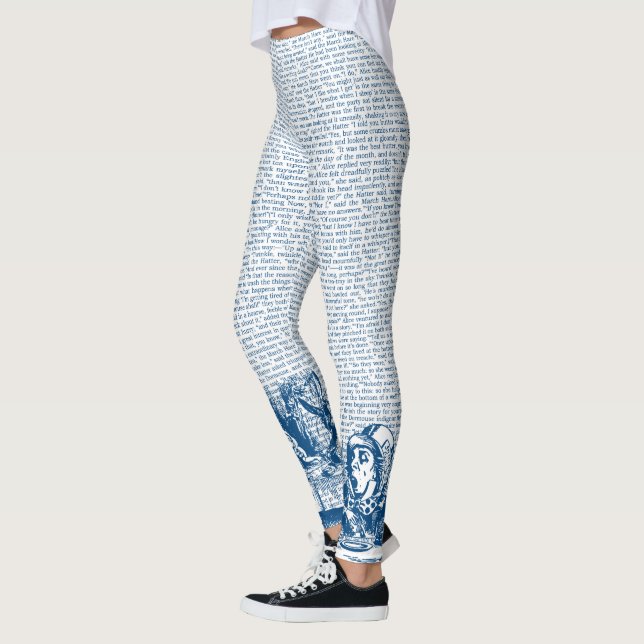 Leggings Vintage Alice Text Y Border Blue (Izquierda)