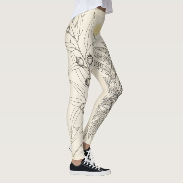 Leggings Vintage Australian Native Botanical Illustration  (Derecha)