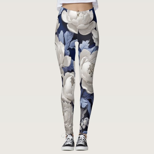 Leggings Vintage Azul Y Blanco (Anverso)