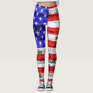 Leggings Vintage Bandera Estadounidense #9