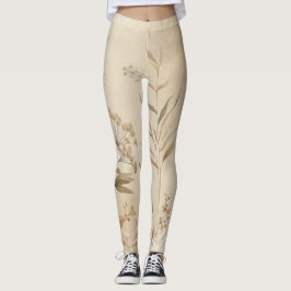 Leggings Vintage Botánico Floral Delicado Boho