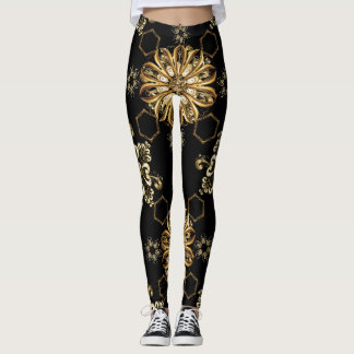 Leggings Vintage clásico: Golden Oriental Seamless.