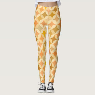 Leggings Vintage colorido: patrón abstracto.