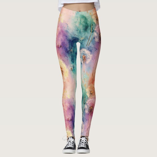 Leggings Vintage Dandelion Abstract Pattern (5) (Anverso)