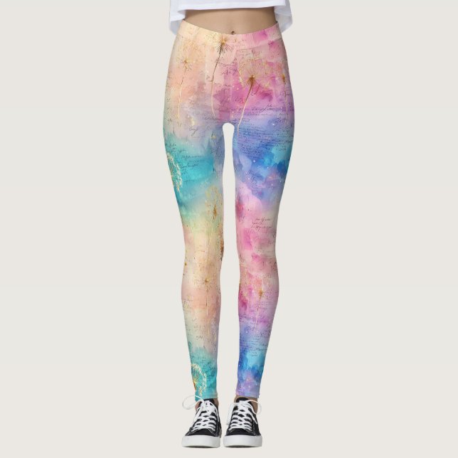Leggings Vintage Dandelion Abstract Pattern (7) (Anverso)