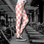 Leggings Vintage de tablero de ajedrez negro rojo Pastel<br><div class="desc">Vintage de tablero de ajedrez rojo y blanco pastelero.</div>