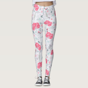 Leggings Vintage Delicate Bonito Floral Rosa Botánica
