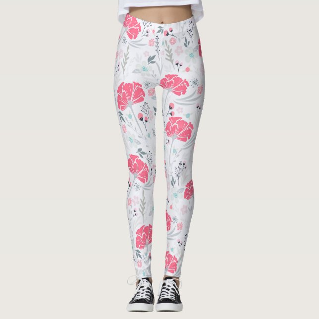 Leggings Vintage Delicate Bonito Floral Rosa Botánica (Anverso)