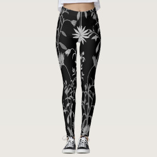 Leggings Vintage floral: fondo de invitación sin fisuras.