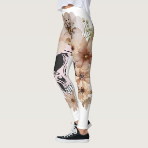LEGGINGS VINTAGE FLOWER SKULL