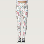 Leggings Vintage Hot Air Balloon Pattern (1)<br><div class="desc">Whimsical watercolor pattern leggings featuring vintage hot air balloons,  compasses,  clouds,  stars,  travel journals,  and paper airplanes on a clean white background. Ideal for travel lovers,  adventure seekers,  vintage enthusiasts,  and anyone who loves dreamy exploration-inspired aesthetics.</div>