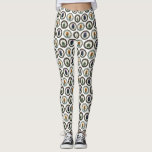 Leggings Vintage Insects Colorful Beetles Science<br><div class="desc">Diversos escarabajos vintage coloridos en el círculo de los puntos polka con fondo blanco. Para el entomólogo o el amante inusual de la vida salvaje.</div>