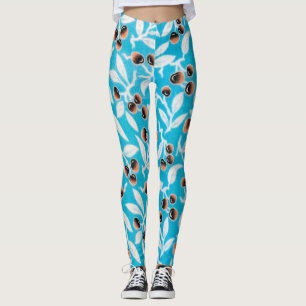 Leggings Vintage Japonés Textil, Patrón de Nueces