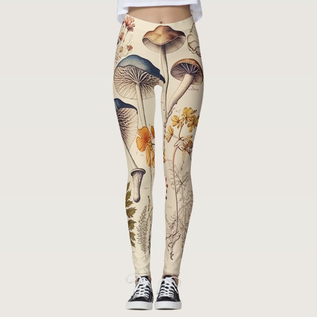 Leggings Vintage Mushroom Naturalist (Anverso)