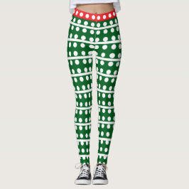 Leggings Vintage Navidades de vacaciones Elf Green White Po