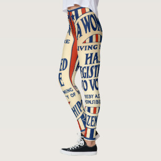 Leggings Vintage Patriótico, Una Mujer está Registrada para