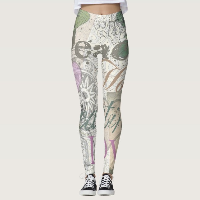Leggings Vintage Peace Home Hermoso amor (Anverso)