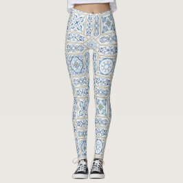Leggings Vintage Portugal Azulejo traditional