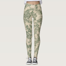 Vintage Vibrant Green Floral Pattern