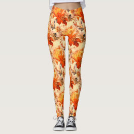 Leggings Vintage Vibrant Rich Autumor Floral