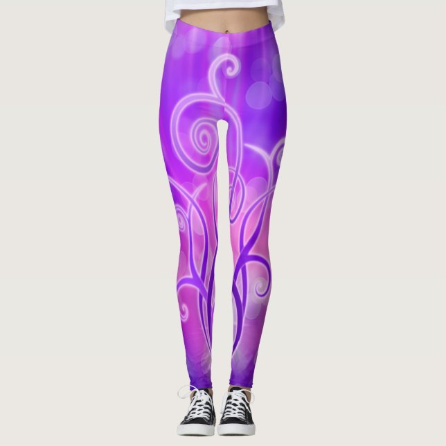 Leggings Violet Flame - Diseño gráfico (Anverso)