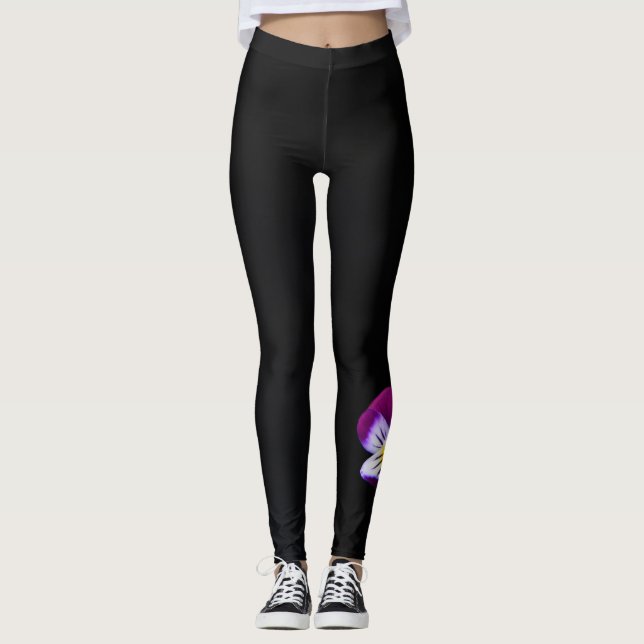 Leggings Violet Flower lecna (Anverso)