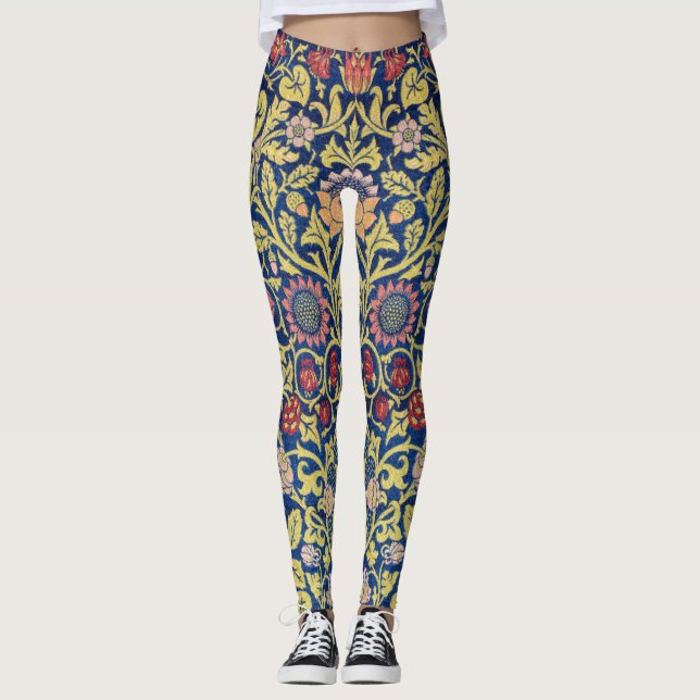 Leggings Violet y Columbine, William Morris (Anverso)